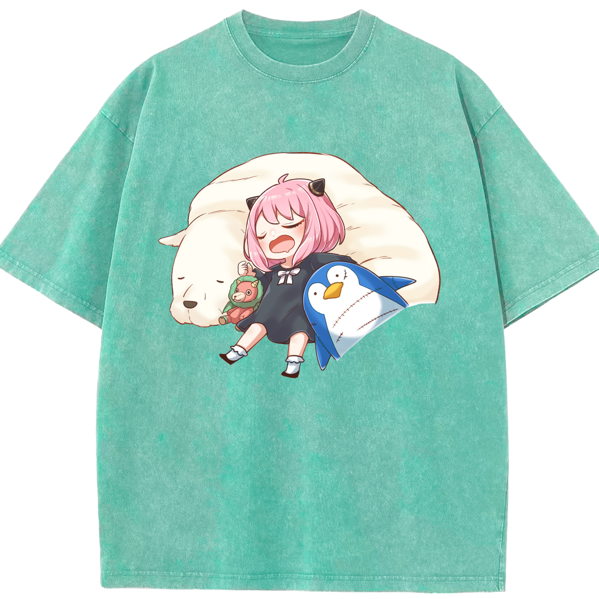 （画像用） SPY×FAMILY间谍家家酒 綿100% ヴィンテージ風 半袖Tシャツ（フロントプリント）